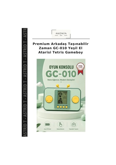 Premium Arkadaş Taşınabilir Zaman Gc-010 Yeşil El Atarisi Tetris Gameboy