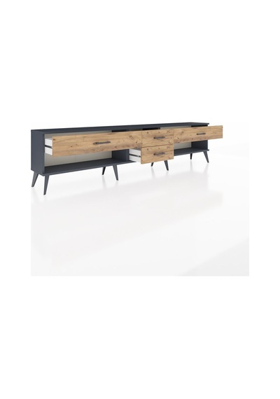 Arges Tv Ünitesi 4 Çekmeceli 220x30x51 Antrasit-antrasit/çam Antrasıt/atlas Çam - Antrasıt Arges Tv Ünitesi 4 Çekmeceli 220x30x51 Antrasit-antrasit/çam Antrasıt/atlas Çam - Antrasıt