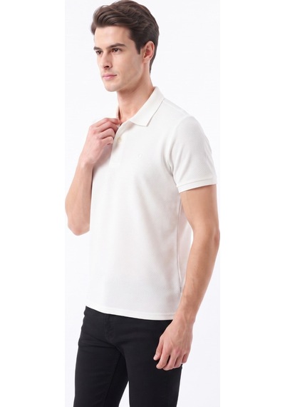 Kamer Erkek Polo Yaka Kısa Kollu Tişört Regular Kalıp 2610 Bgl-st05606 Beyaz