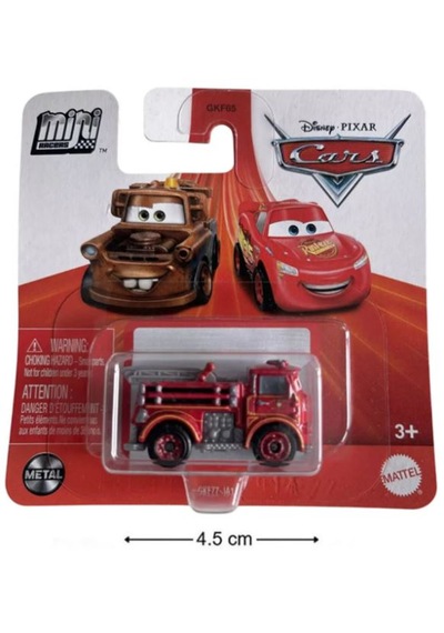 Disney Pixar Cars - Mini Racers - Red Fire Engine - Red Rossa Kırmızı