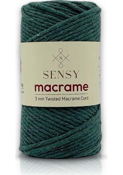 Sensy Premium Taranan Makrome Makrame Hobi Ipi Yeşil