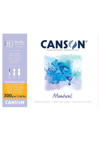Pad Canmontv 12s 24x32 300g Suluboya Blokları