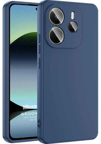 Microsonic Xiaomi Redmi Note 14 5g Kılıf Groovy Soft Lacivert -