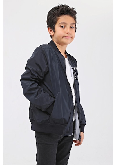 Benitto Kids Benittokids Çift Taraflı Erkek Çocuk Yağmurluk 51268L Lacivert-Beyaz