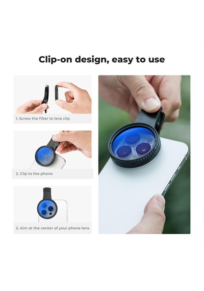 K&f Concept Klipsli 52mm Cpl Filtre Seti - Tüm Telefonlarla Uyumludur