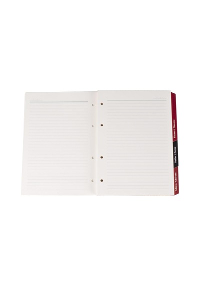 Ydk2 Tarihsiz Çizgili Defter Yedek, 4 Delikli, Halkalı, Organizer Ajanda İçi, 15x21,5 Cm., Ivor Çok Renkli