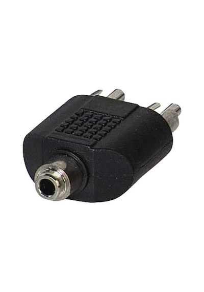 3.5 Mm Stereo Dişi / 2 Rca Erkek Çevirici Jack