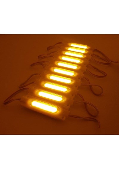 Ledwell Cob Ledli Mercekli Modül Led Sarı - 5Adet