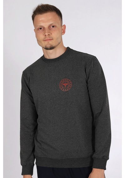 Koyu Gri 112 Acil Sağlık Bisiklet Yaka Mevsimlik Kazak Unisex