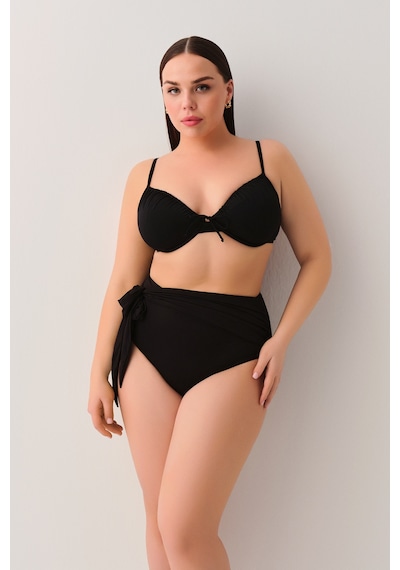 Suwen Yüksek Bel Bağcıklı Bikini Alt Sbn26120012 Siyah