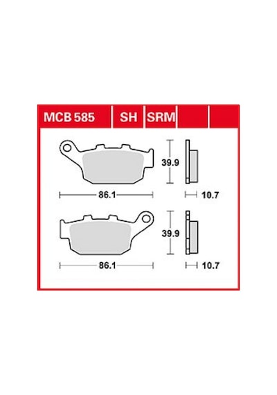 Honda Nc 700 X/S 12-14 Trw Lucas MCB585SH Sinter Arka Fren Balata