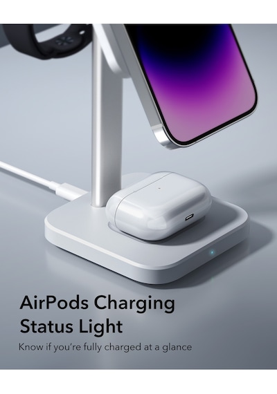 Şarj Standı 3 İn 1 İphone + Airpods + Apple Watch Uyumlu Mfm Lisanslıdır.