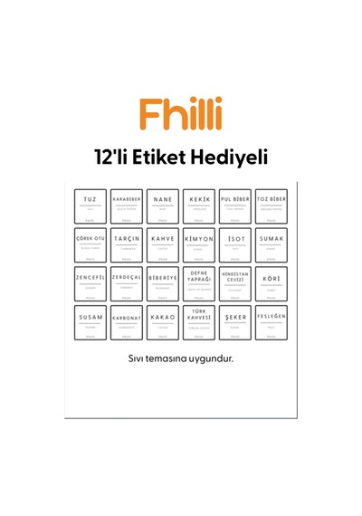 Zenith - 6'lı Bambu Vakum Kapaklı Kaşık Ve Etiket Hediyeli Cam Saklama Kabı Baharatlık Seti 290 Cc Diğer