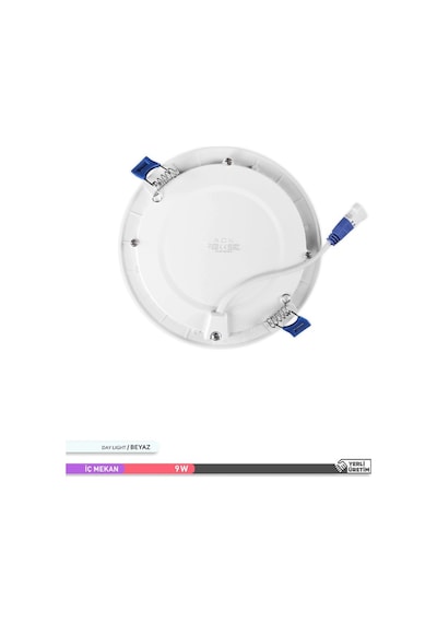 ACK Sıva Altı Yuvarlak LED Panel Armatür 6500K Beyaz AP01-00930 Beyaz