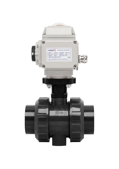 Unox Elektrik Aktüatörlü Pvc Küresel Vana Su İçin