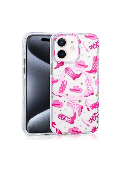 Apple Uyumlu iPhone 12 Kılıf M-safe Şarj Özellikli Zore Stilo Kapak Pembe-Mavi