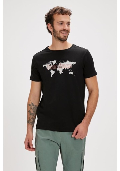 Bad Bear Globe T-shırt Nıght Erkek Tişört Siyah S-xxl 001