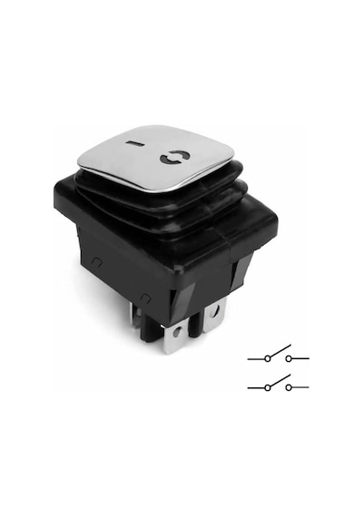 Alkatronik 30a 250v On-off Anahtar Yüksek Akım Kcd4 4 Pin Buton Ip67 Su Geçirmez Led Işıklı Rocker Switch