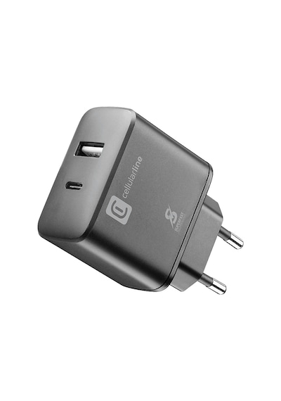 Cellularline Samsung Uyumlu 25W Dual Port Super Fast Şarj Adaptörü