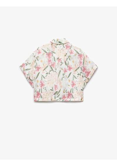 Koton Kısa Kollu Klasik Yaka Çiçekli Crop Gömlek Pembe Desenli 5sak60436uw Pembe Desenli Koton Kısa Kollu Klasik Yaka Çiçekli Crop Gömlek Pembe Desenli 5sak60436uw Pembe Desenli