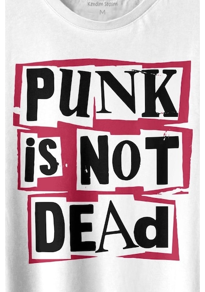 Punk Is Not Dead Rock Grunge Music Müzik Baskılı Tişört Unisex T-shirt 001