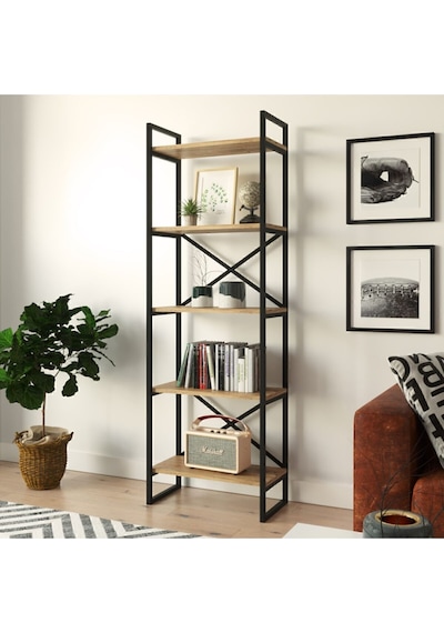 Atlantis 175cm Metal Kitaplık 5 Raflı Atl3-a Atlantik Çam Atlantis 175cm Metal Kitaplık 5 Raflı Atl3-a Atlantik Çam