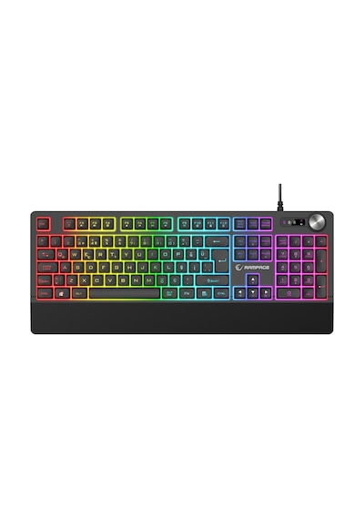 Rampage Km-9858 Jazzy V2 Siyah Usb Rgb Aydınlatmalı Q 12800 Dpı Mouse Gaming Oyuncu Klavye Mouse Set Optik