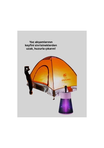 Kamp Ve Bahçe İçin Şarjlı Böcek Kovucu Lamba - Hs08373460-7294