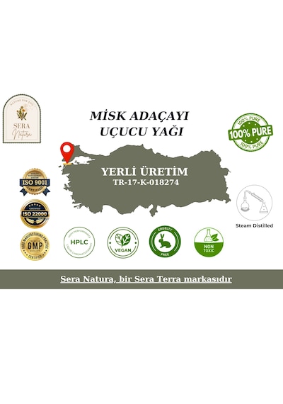 Misk Adaçayı Uçucu Yağı 5 Ml - Canlandırıcı Ve Etki Misk