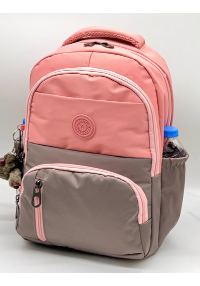 Suya Dayanıklı İlk Okul Çantası 3'lü Seti Unisex Çocuk İlkokul Çantası Ldc-8010 Pudra-vizon Krem