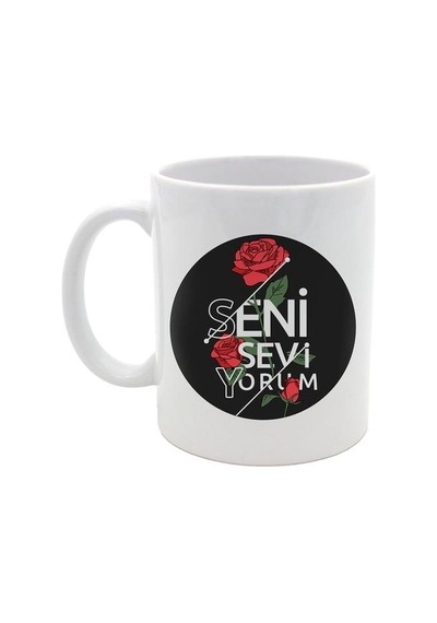 Sevgililere Özel Tasarımlı Kupa & Özel Tasarım Mum & Bahar Coşkusu Çiçek Demeti Hediye Seti