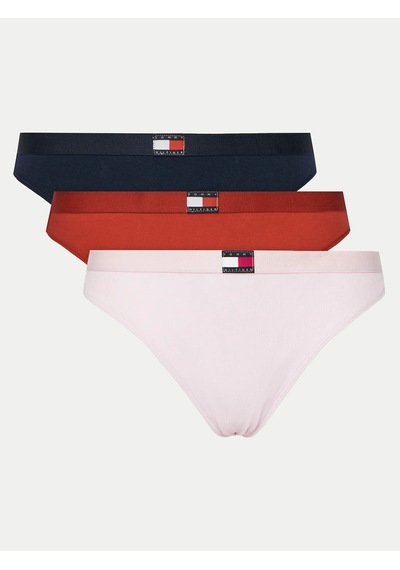 Tommy Hilfiger Tommy Hılfıger Kadın 3 Lü Tanga Uw0uw05641-0v5 Çok Renkli