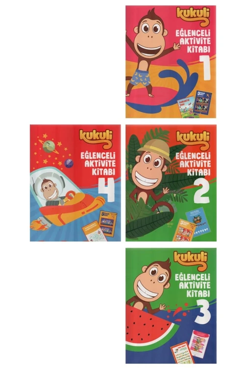 3-6 Yaş Çocuklar İçin Eğlenceli Aktivite Kitapları 4 Kitap