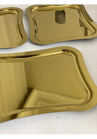 Tr 6 Adet Çelik Gold Italyan Model Sunum Tepsisi 21 26 Cm Diğer