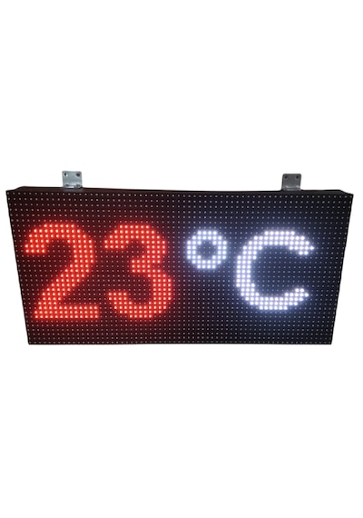 32x64cm P10 Rgb Led Saat Tarih Sıcaklık Göstergesi