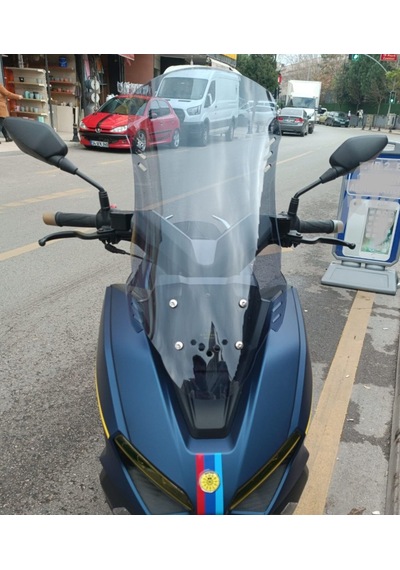 Motocam Rks Vieste 249 Ön Cam 2022-2026 Model 75cm Füme Renkli 4mm Uzun
