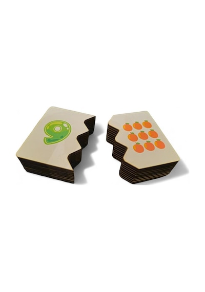 Ahşap Sayılar Eğitici Öğretici Eşleştirme Kartları Bebek Çocuk Oyuncak