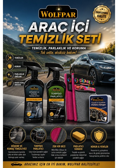 Araç İçi Temizlik Seti Döşeme, Torpido Ve İç Mekan Bakım Seti 1