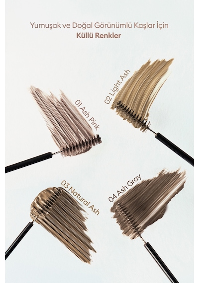 Ultra İnce Fırçalı, Yoğun Pigmentli Kaş Maskarası Clıo Kill Brow Slim Ash Browcara 01 Ash Pink 98670582