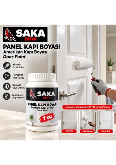 Saka Boya Panel Kapı Boyası 1 Kg Amerikan Kapı Boyası