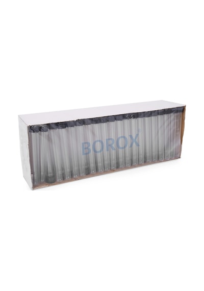 Borox Cam Kültür Tüpü Vida Kapaklı Deney Tüpü 18 x 150 MM 100 Adet