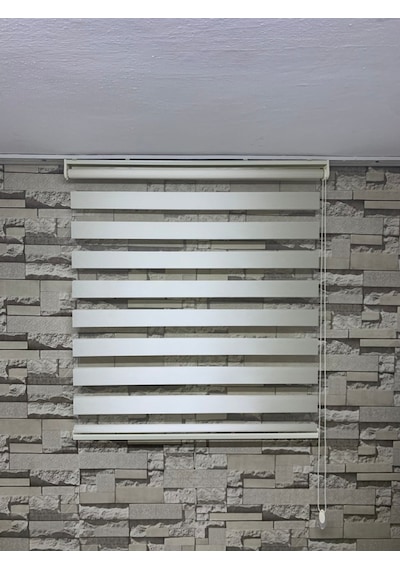 Acık Krem Zebra Stor Perde Tüm Ölçülerde Acık Krem Zebra Stor Perde Tüm Ölçülerde