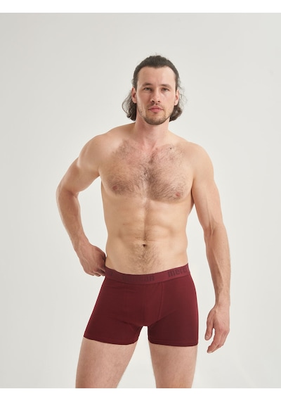 Mercan Erkek Bordo Boxer %96 Pamuklu Likralı Esnek Rahat Kesim Boxer