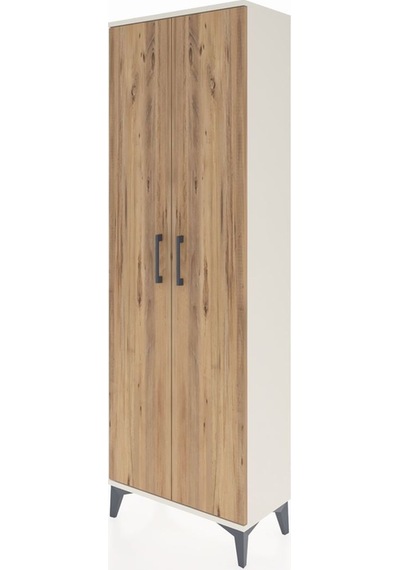 Arges Dolap Tek Raflı 2 Kapaklı Tek Askılı 60x30x182 Aytaşı-çam Aytaşı