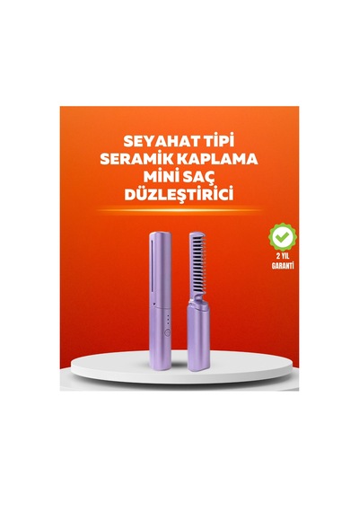 Usb Şarjlı Kablosuz Saç Düzleştirici - Seyahat Ve Günlük Kullanım