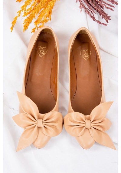 Fox Shoes Ten Kadın Babet H726810509 Ten Rengi