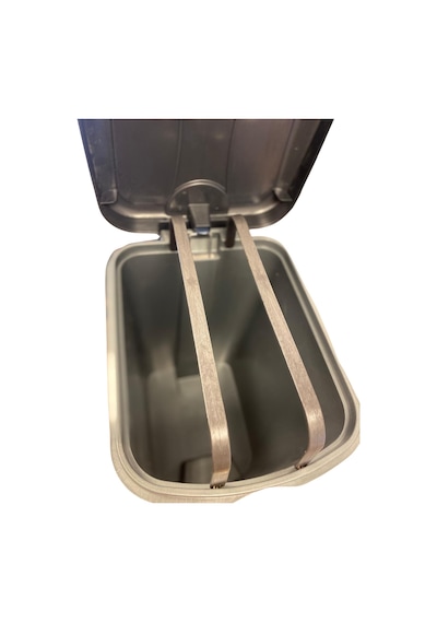 Nossa 30 Lt Slim Pedallı Çöp Kovası Ergonomik Tasarım, Dayanıklı Pedal Türkiye Üretimi Gri