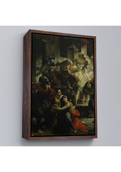 Çerçeveli Pompeii'nin Son Günü Karl Pavlovich Bryullov Kanvas Tablo-6362