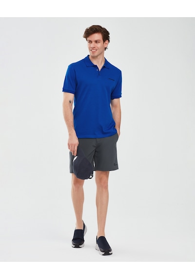 Skechers Polo Shirt M Short Sleeve Erkek Mavi Polo Yaka Tshirt S211800-403