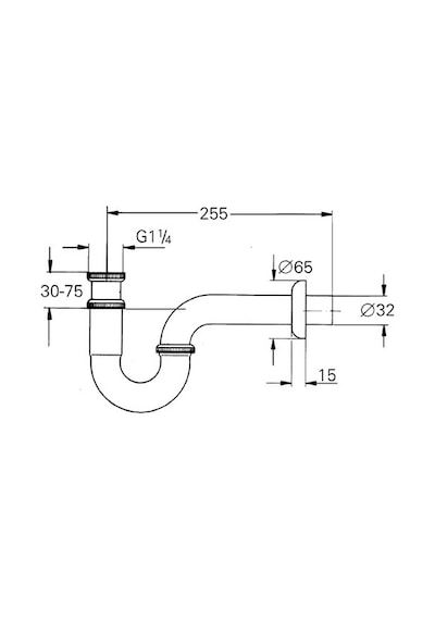 Grohe Lavabo Sifon Altı Esi 255 Mm -  28947000 Krom